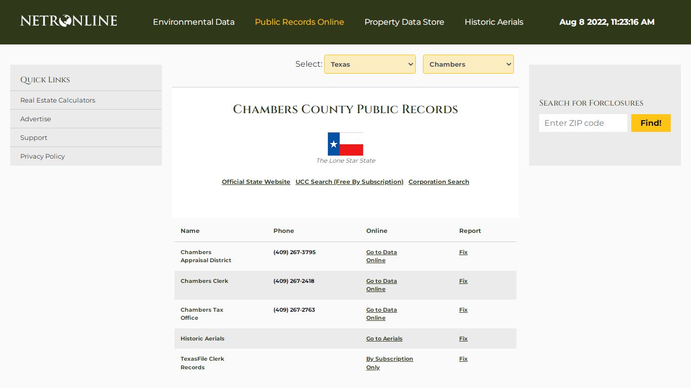 Chambers County Public Records - NETR Online • Chambers