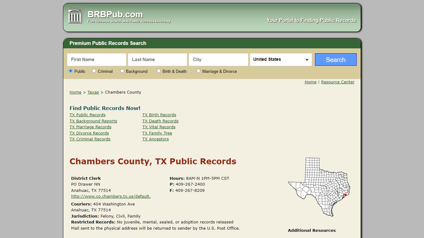 Chambers County Public Records | Search Texas Government ...